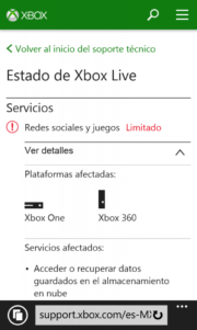Algunos de los servicios Xbox Live sufren una caída