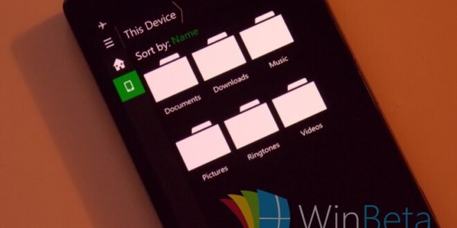 Primer vistazo al Explorador de Archivos de Windows 10 para móviles