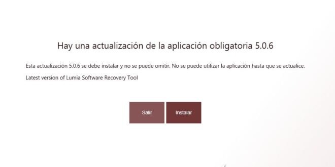 Lumia Software Recovery Tool recibe una pequeña actualización.