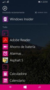 Os mostramos Windows 10 Technical Preview para móviles en imágenes