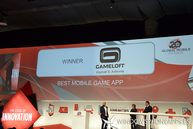 Asphalt 8: Airborne, mejor juego para Smartphone en el MWC 2015