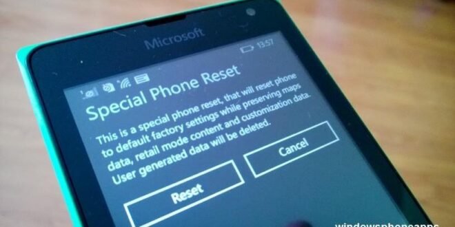 reset windows phone