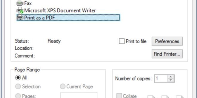 Windows 10 permitirá de forma nativa imprimir como documento PDF