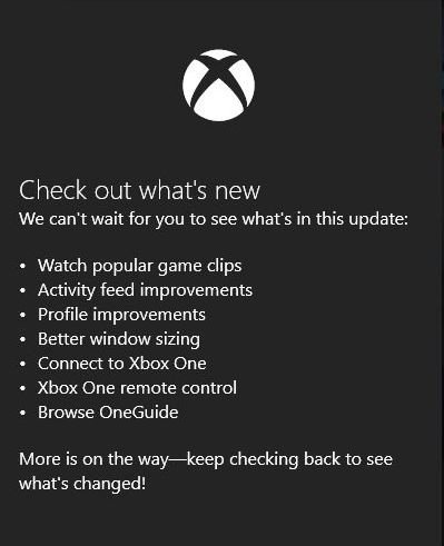Cambios en la app Xbox