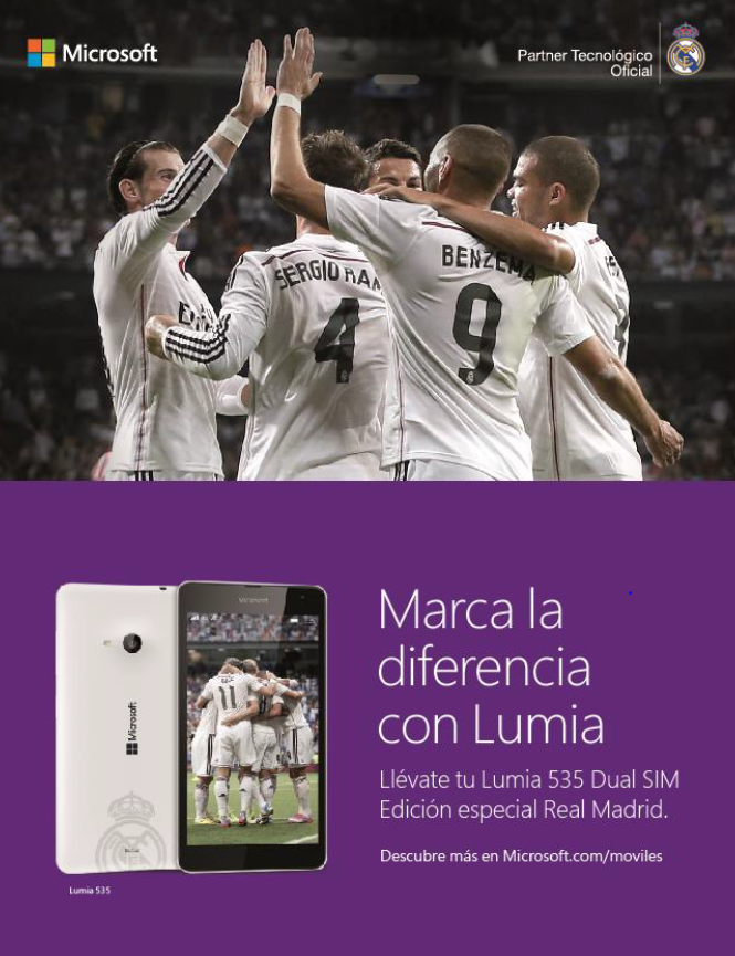 Microsoft Lumia 535 Dual SIM edición Real Madrid