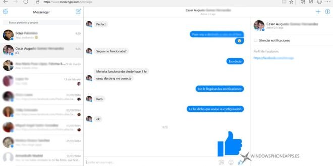 Como acceder al chat de Messenger.com