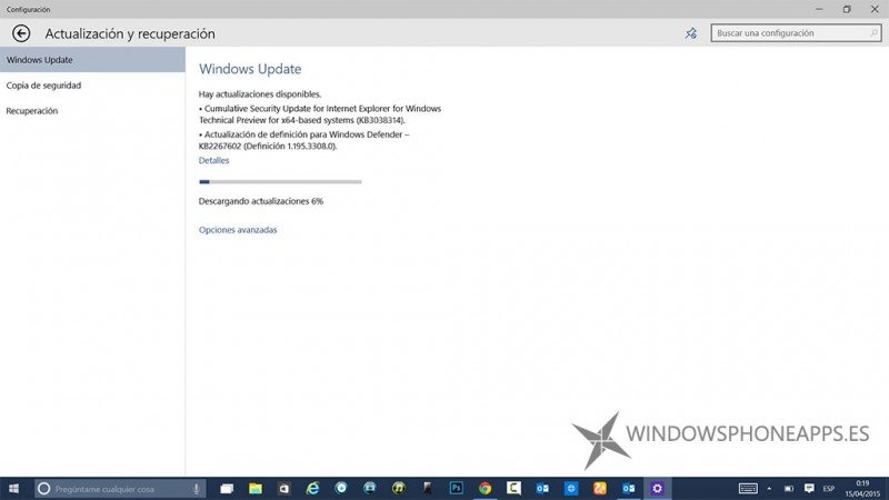windows 10 actualizacion acomulativa