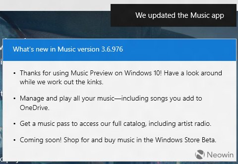 Windows 10 10108 actualizacion musica