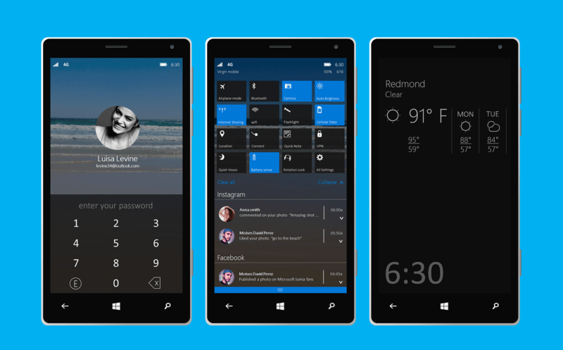 Windows 10 para móviles, os traemos unos conceptos muy atractivos