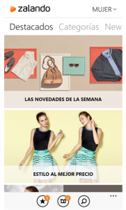Zalando Shopping, llega la aplicación oficial de la popular tienda de ropa online a Windows Phone