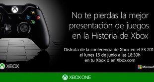 La conferencia de Xbox para el E3 2015 se celebrará el 15 de junio a las 18:30