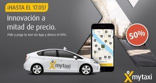 mytaxi te regala el 50% del viaje pagando con su aplicación