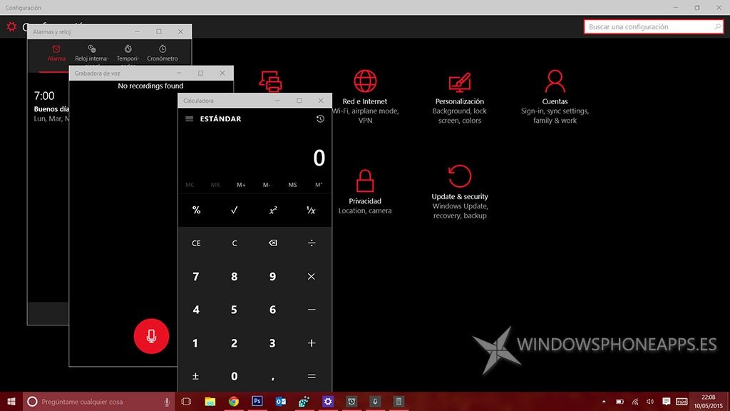 Como habilitar el tema oscuro en la Build 10074 Windows 10 Insider Preview