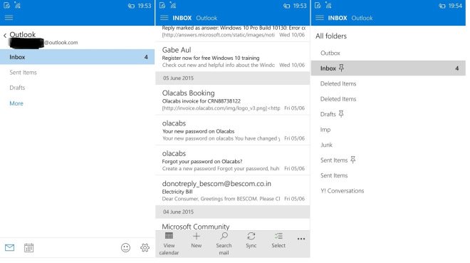 Outlook Correo y Calendario se actualizan en Windows 10 Mobile y PC con mejoras y algunas novedades