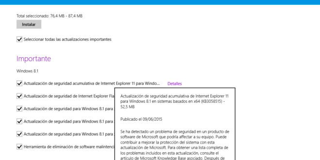 Microsoft lanza varios parches de seguridad para Windows 8.1 y Windows 7