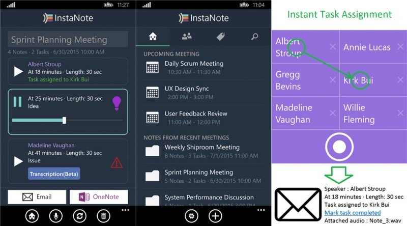 InstaNote, la aplicación de Microsoft para tomar notas de audio de tus reuniones de trabajo