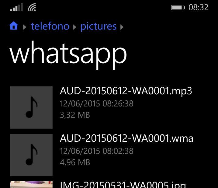 Whatsapp Beta ya muestra guardado de archivos MP3