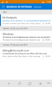 Capturas Build 10149 de Windows 10 Mobile