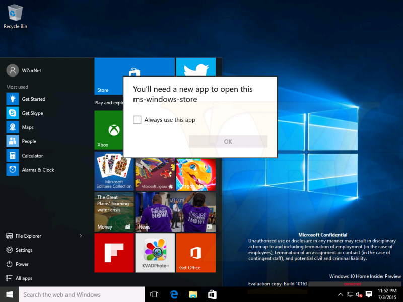 Primeras imágenes de la Build 10163 de Windows 10 confirman su enfoque a corrección de errores