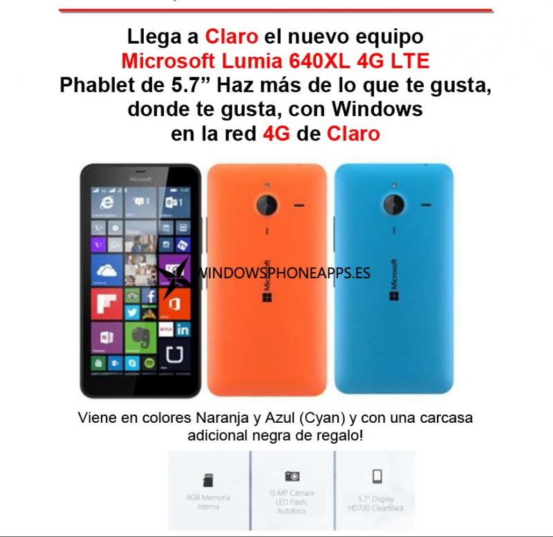 Lumia 640XL Claro