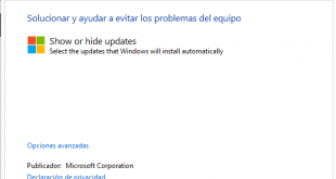 Con esta herramienta podrás ocultar o bloquear ciertas actualizaciones en Windows 10