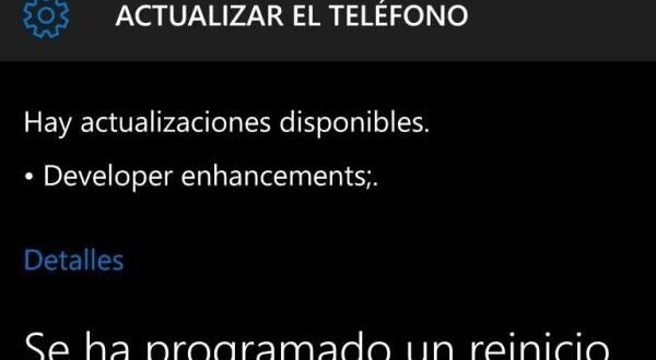 Nueva actualización para Windows 10 Mobile, Mejoras para Modo Desarrollador