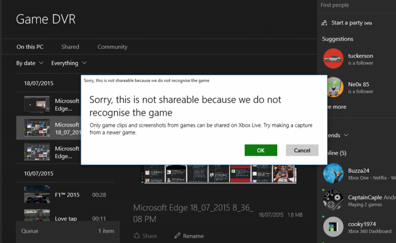 Microsoft ha implementado a escondidas la grabación de vídeo de pantalla en Windows 10