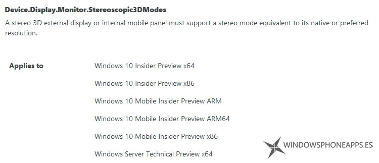 Las pantallas 3D con Windows 10 Mobile podrían ser una realidad