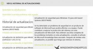 Otra nueva actualización de seguridad está disponible para Windows 10 en la Build 10240