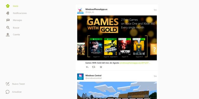 La actualización de Twitter para Windows 10 ya está disponible