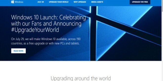 Microsoft nos enseña la web oficial del lanzamiento de Windows 10