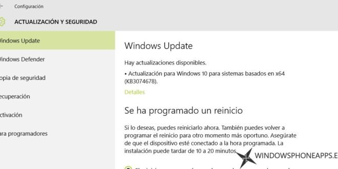 Un nuevo parche es lanzado para Windows 10 Build 10240 (KB3074678)