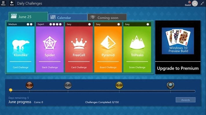 microsoft solitaire collection daily challenges solutions
