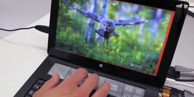 DisplayCover: El prototipo de teclado con pantalla táctil de Microsoft