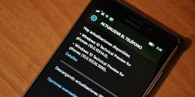 actualizacion build 10536 windows 10 movil