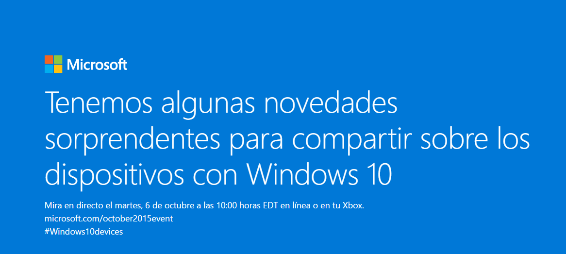 Evento Windows 10