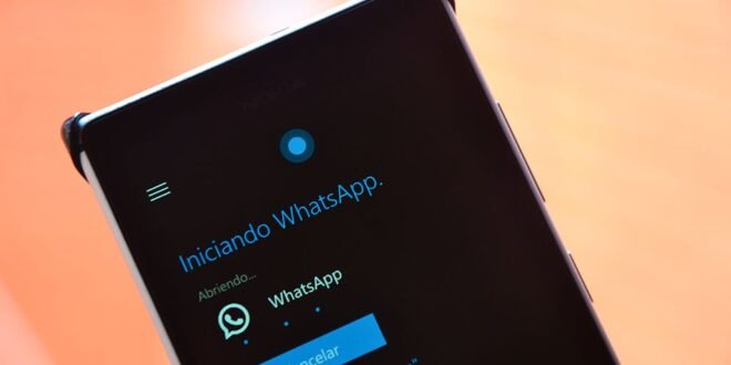Abrir WhatsApp a través de Cortana en Windows 10 Mobile