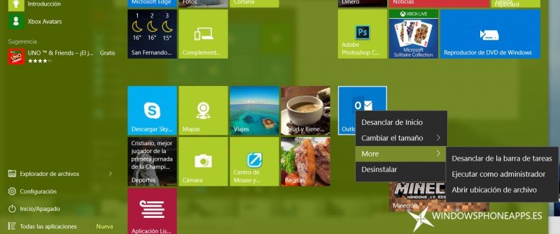 Galeria de la Build 10547 de Windows 10 para PC