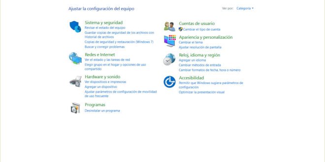 El Panel de Control terminará desapareciendo con Windows 10