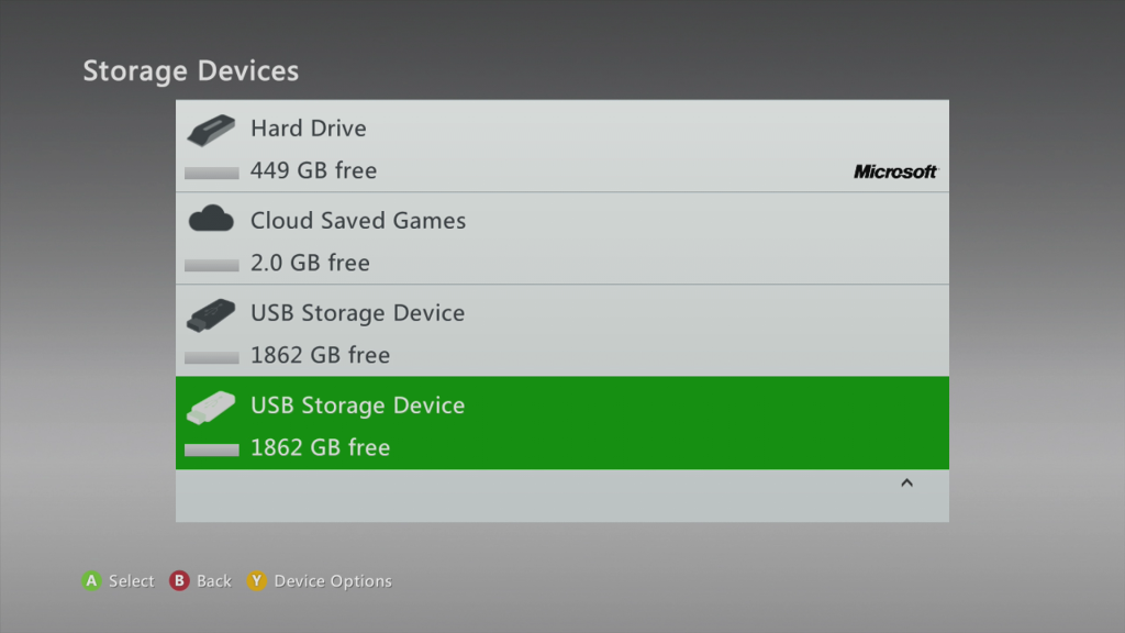 nueva actualización para Xbox 360 hasta 2GB de almacenamiento en la