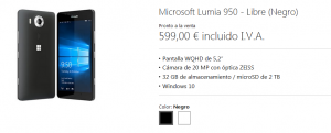 Ya conocemos los precios de los Lumia 950 y 950 XL y la Surface Pro 4 en España