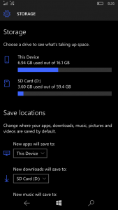 Novedades en la build 10572 de Windows 10 Mobile