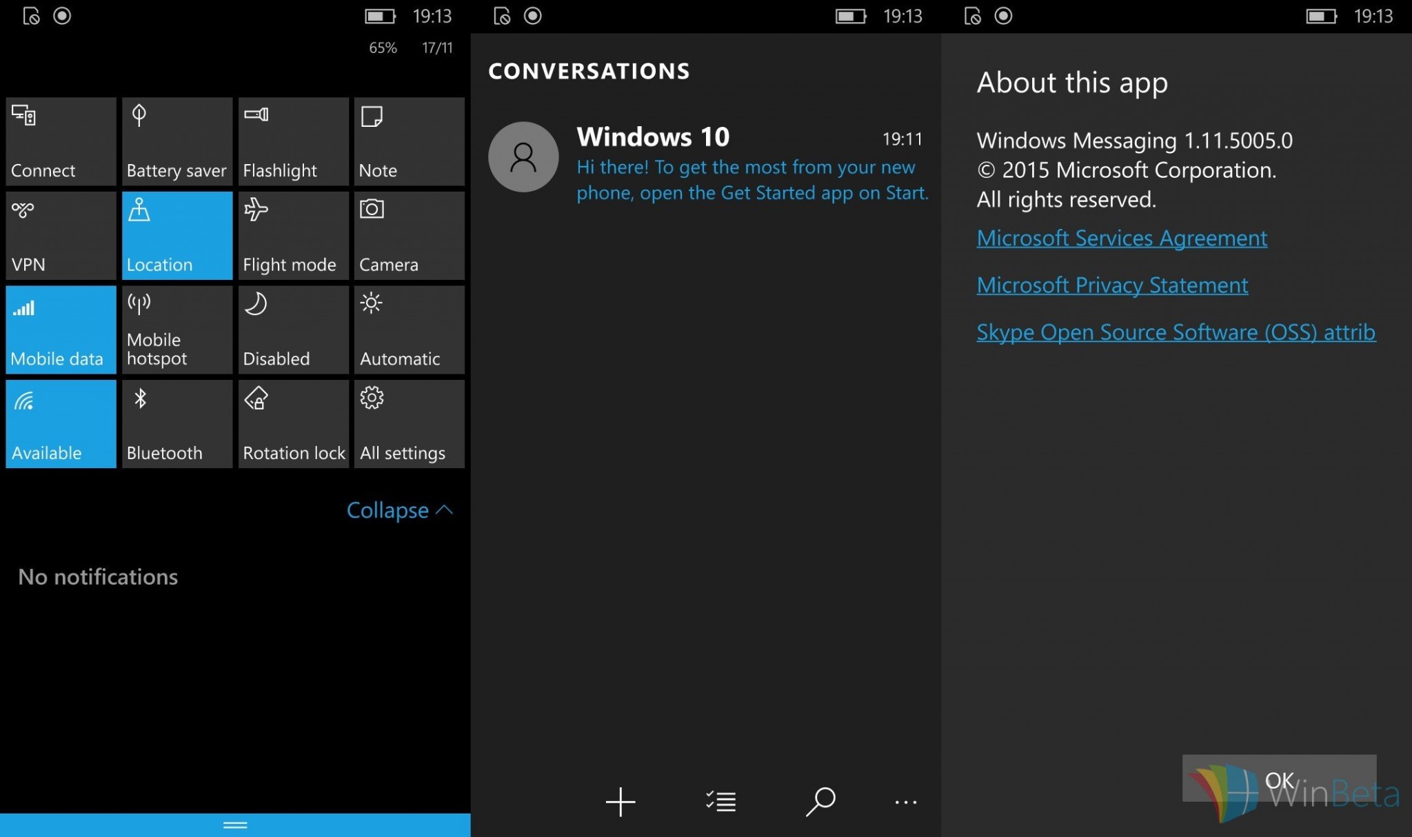 Nuevas capturas de la build 10586.11 de Windows 10 Mobile