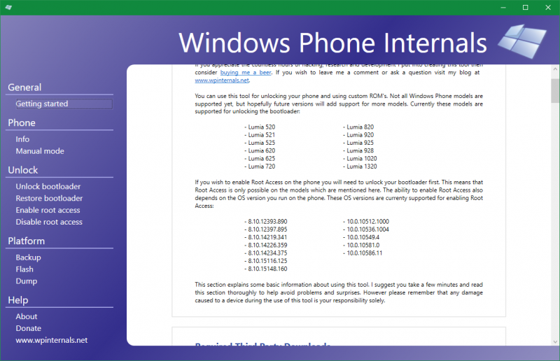 Windows phone internals как пользоваться