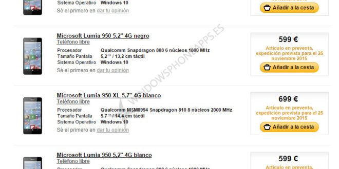 lumia 950 - 950 xl fnac spain