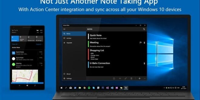 Action Note, un excelente creador de notas para dispositivos Windows 10