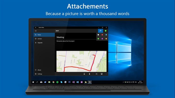 Action Note, un excelente creador de notas para dispositivos Windows 10