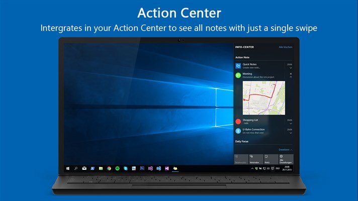 Action Note, un excelente creador de notas para dispositivos Windows 10