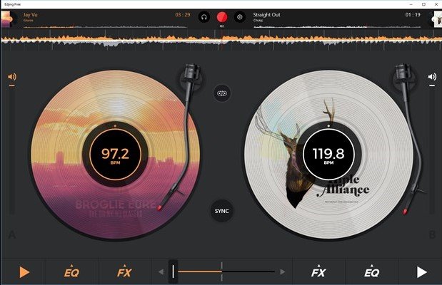 edjing - DJ mixer console studio