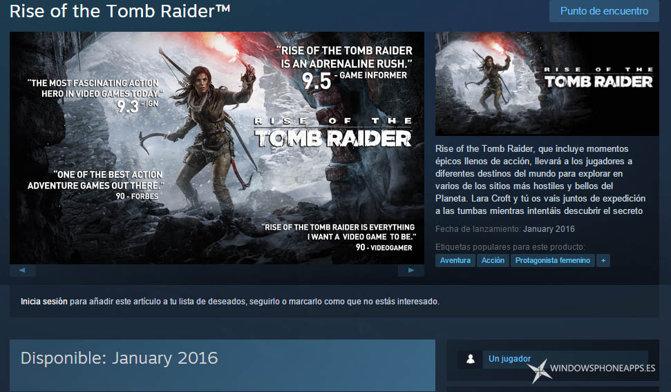 Rise of the Tomb Raider - steam